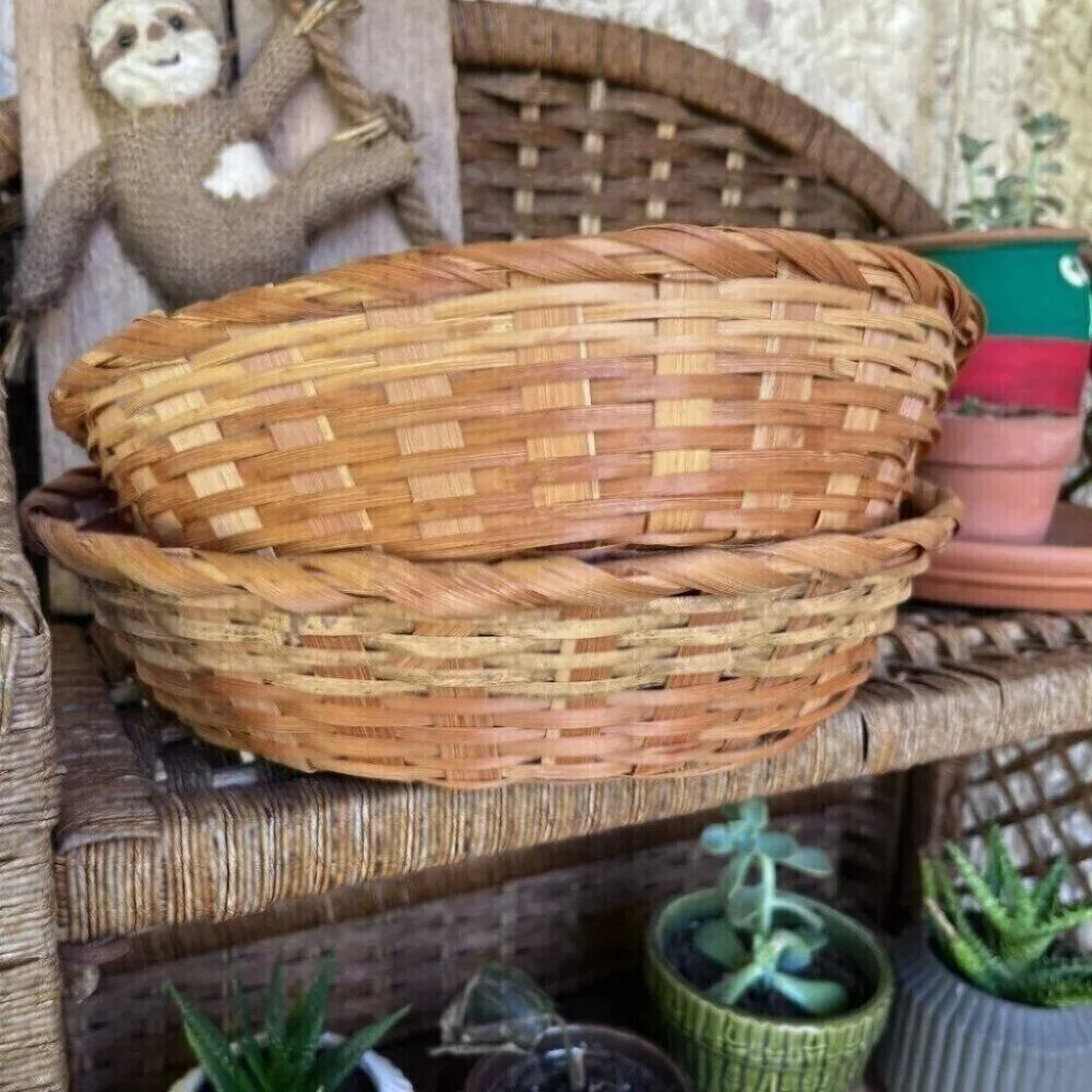Two Vintage Oval Baskets